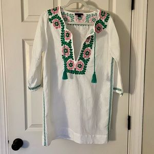 J. Crew Embroidered Beach Tunic